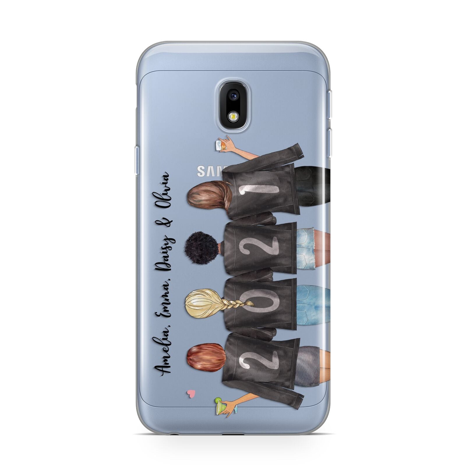 4 Best Friends with Names Samsung Galaxy J3 2017 Case