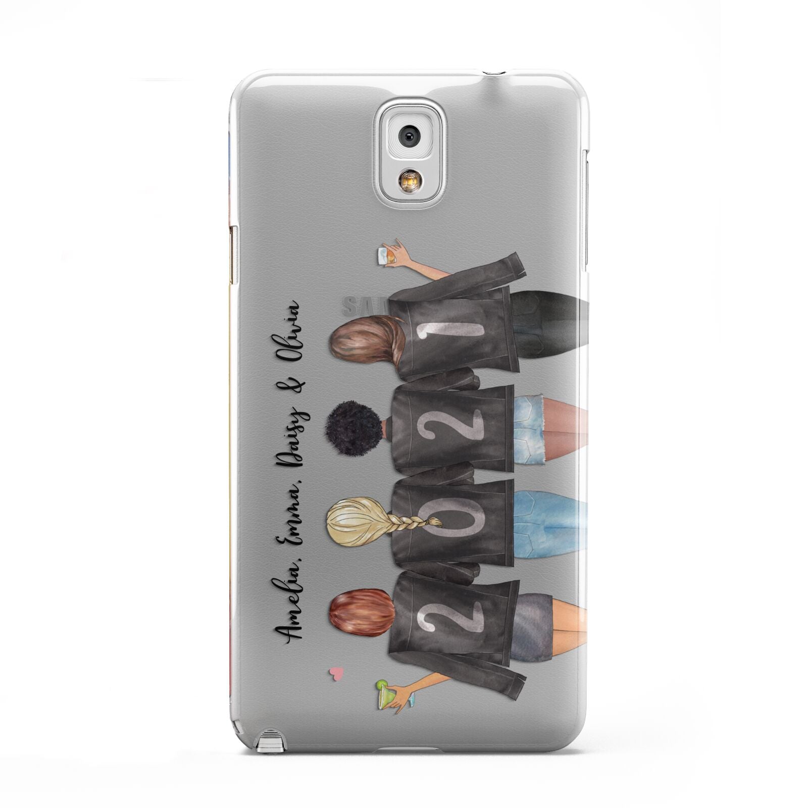 4 Best Friends with Names Samsung Galaxy Note 3 Case