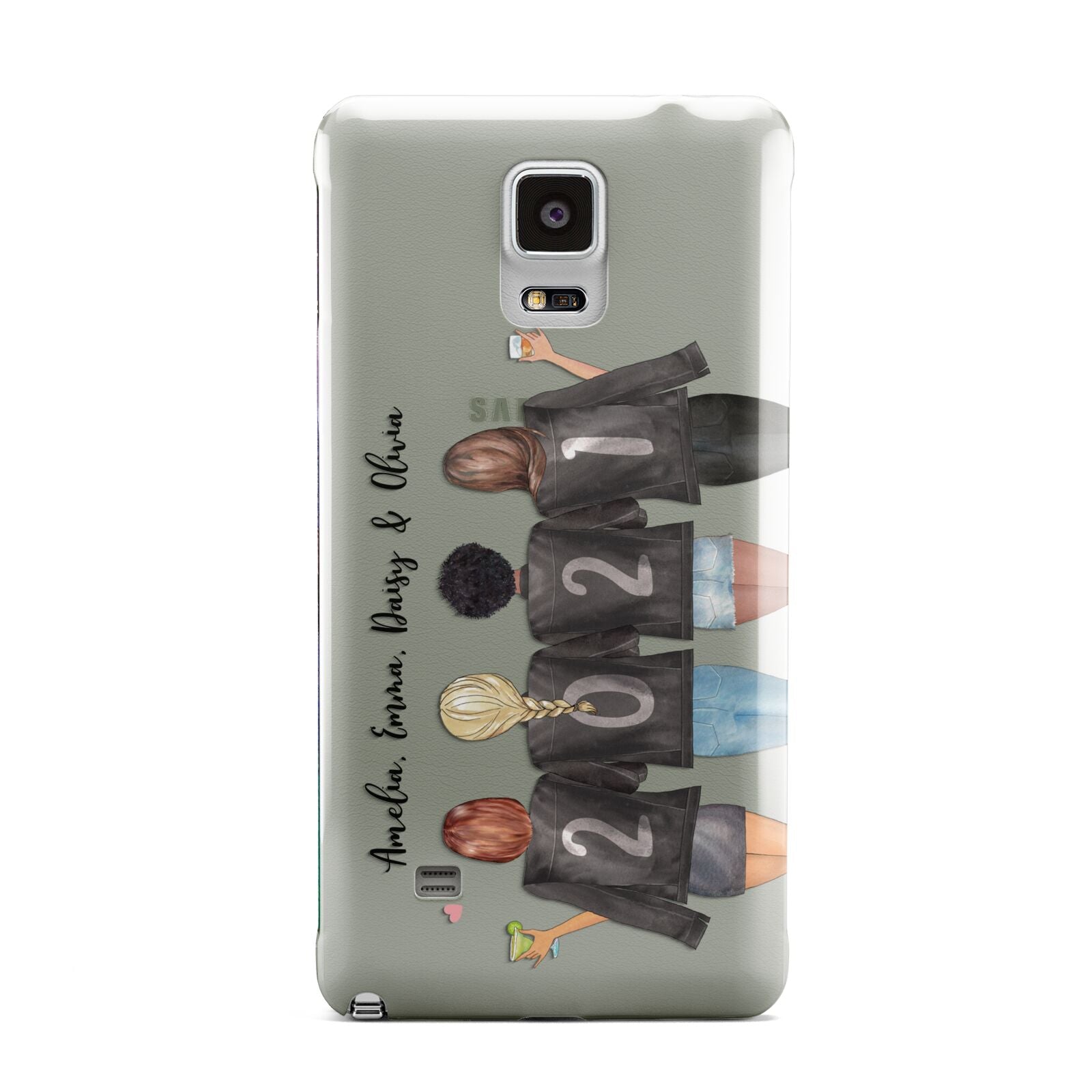 4 Best Friends with Names Samsung Galaxy Note 4 Case