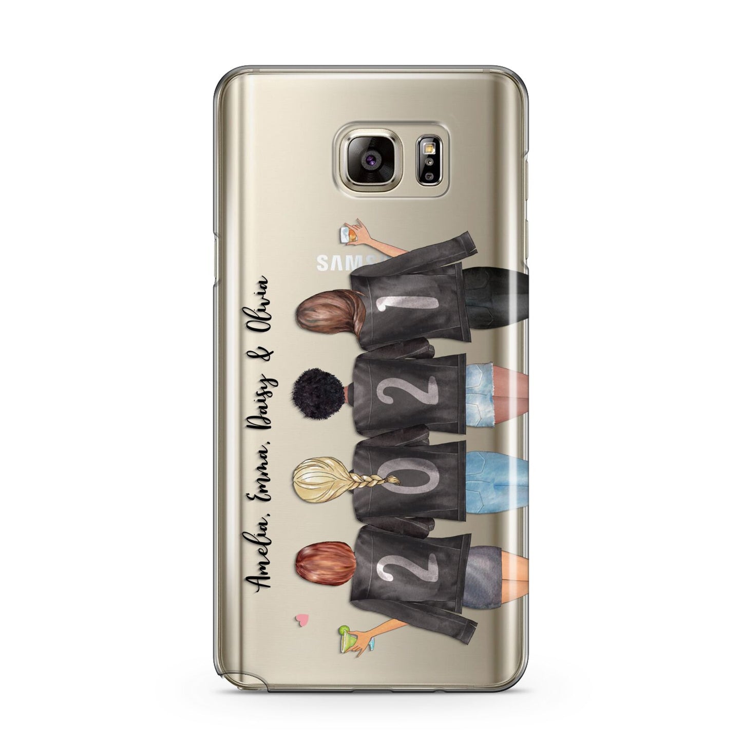 4 Best Friends with Names Samsung Galaxy Note 5 Case