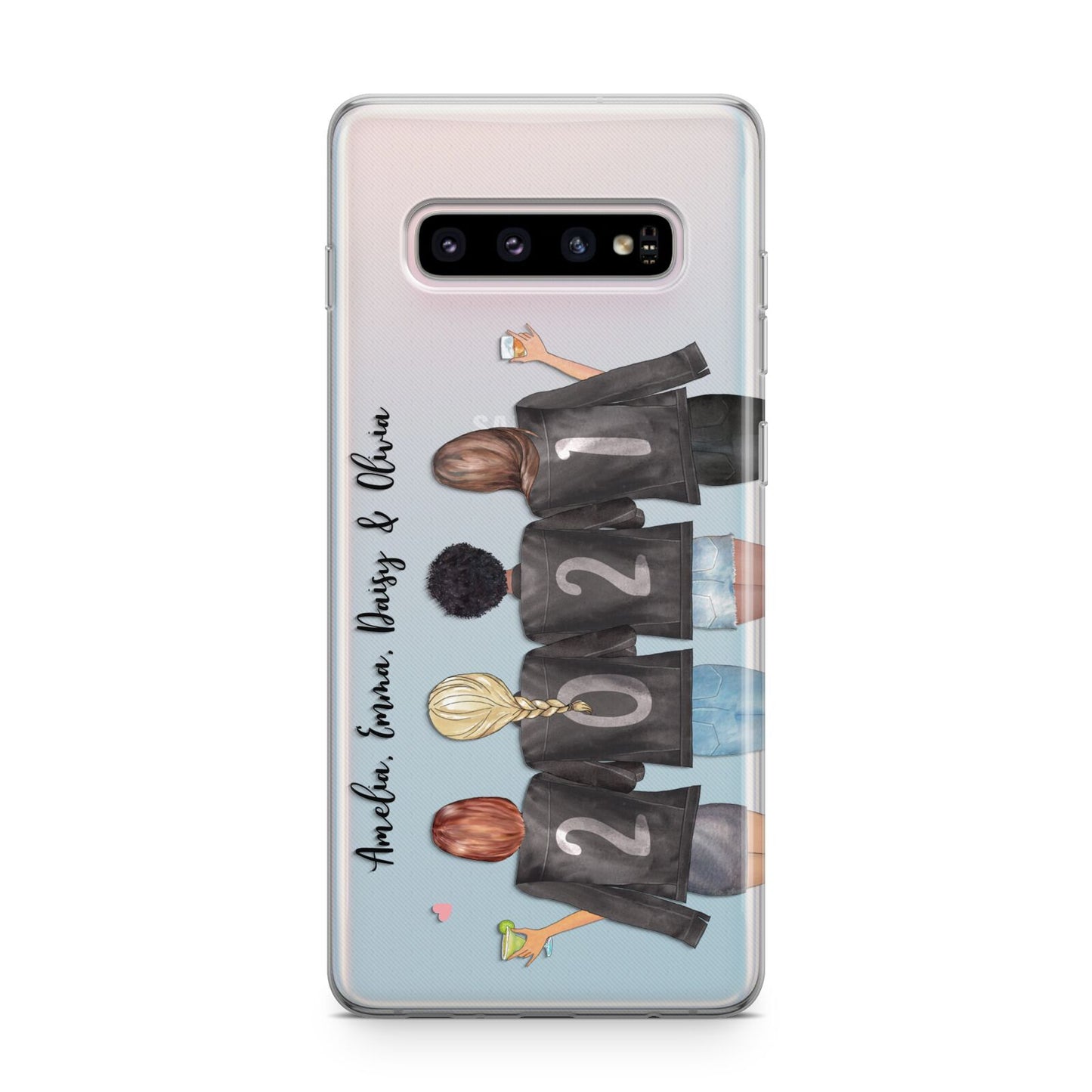 4 Best Friends with Names Samsung Galaxy S10 Plus Case