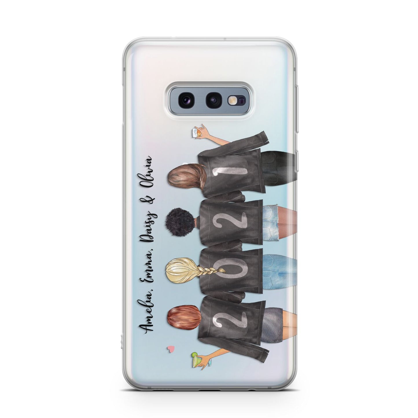 4 Best Friends with Names Samsung Galaxy S10E Case