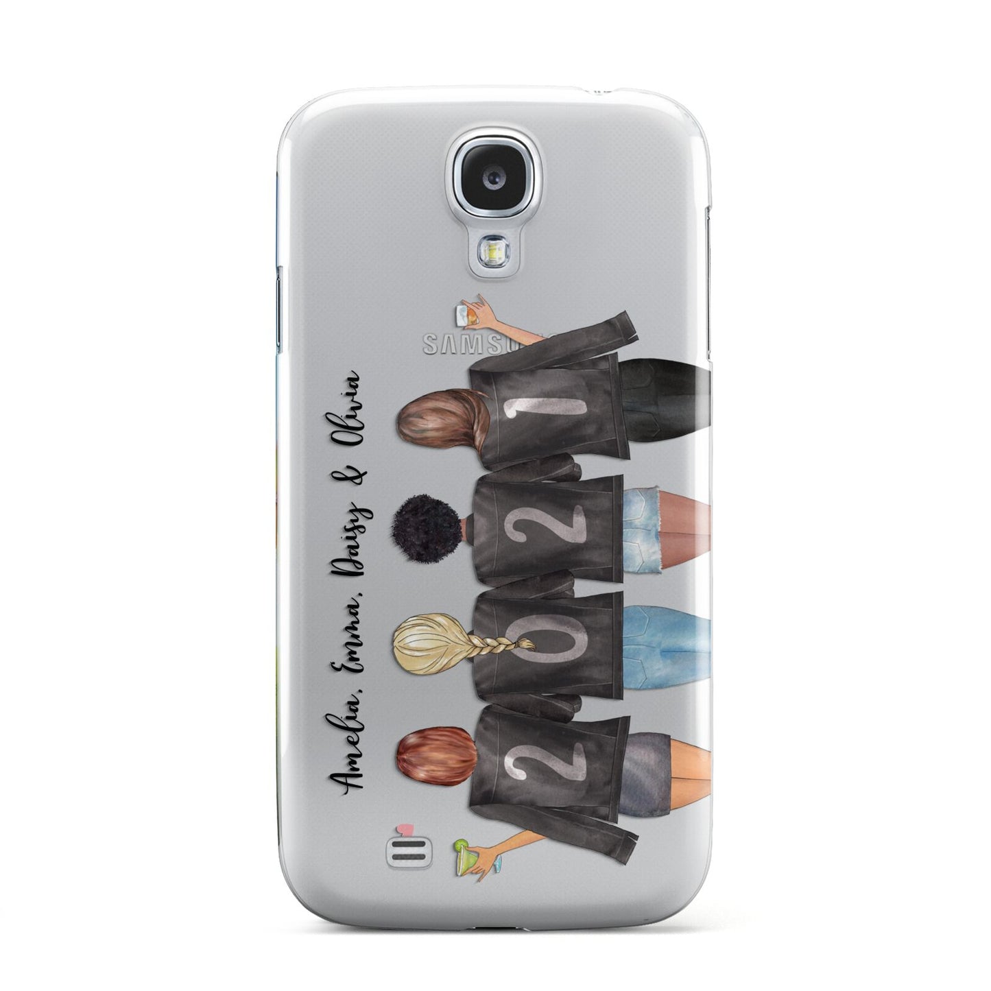 4 Best Friends with Names Samsung Galaxy S4 Case