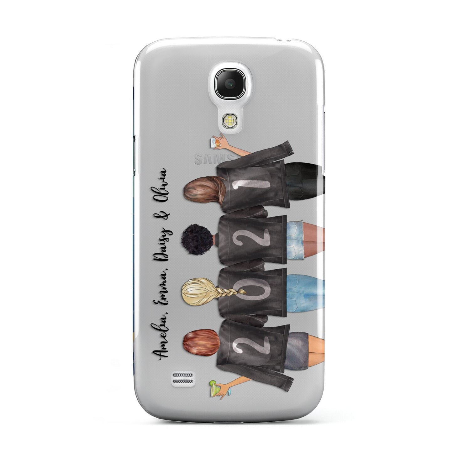 4 Best Friends with Names Samsung Galaxy S4 Mini Case