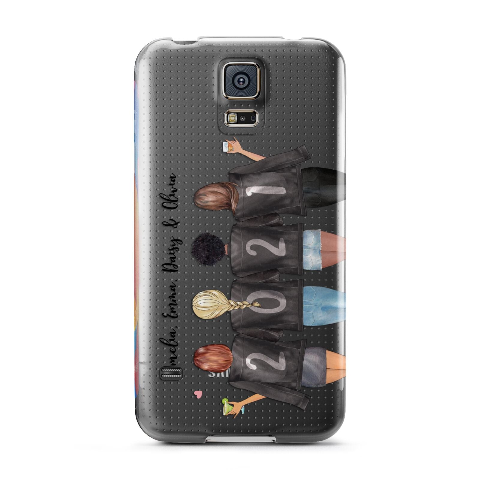 4 Best Friends with Names Samsung Galaxy S5 Case