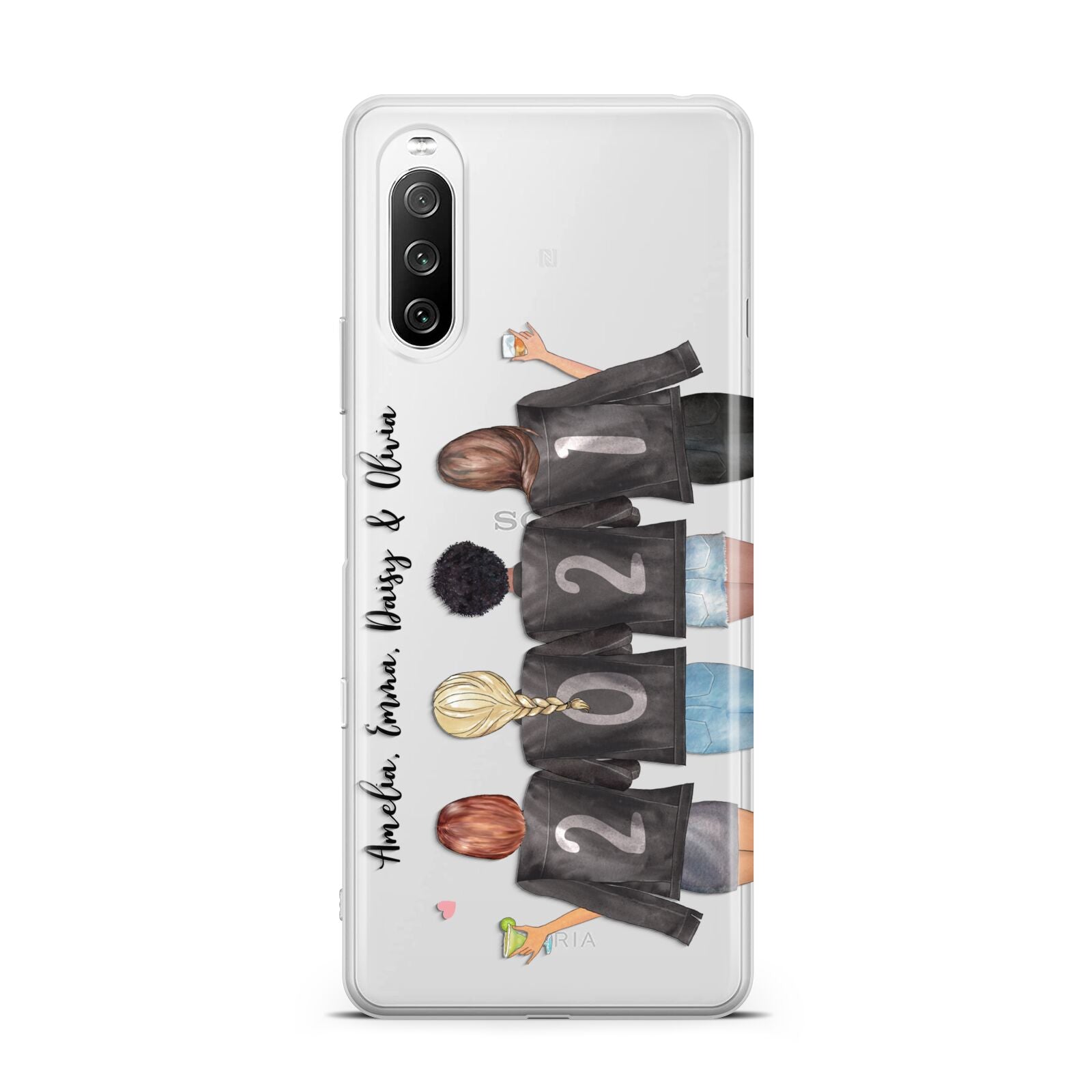 4 Best Friends with Names Sony Xperia 10 III Case