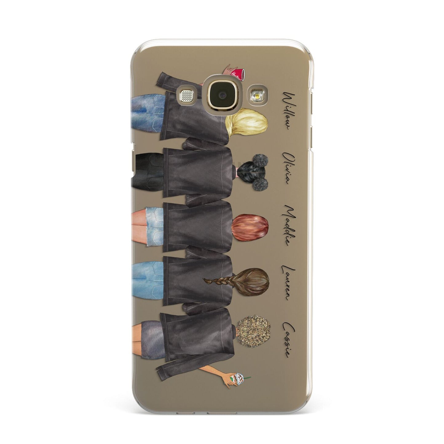 5 Best Friends with Names Samsung Galaxy A8 Case