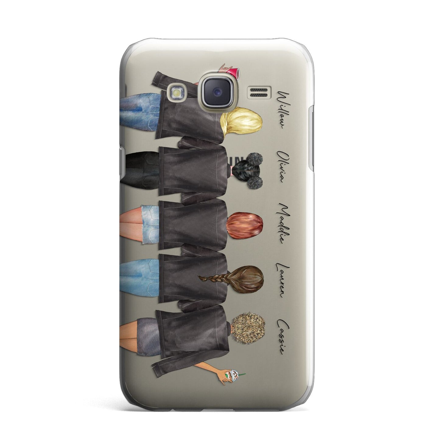 5 Best Friends with Names Samsung Galaxy J7 Case