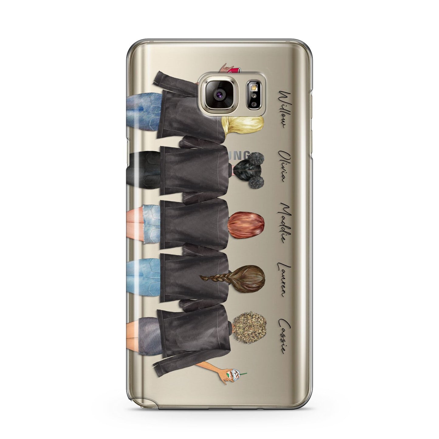 5 Best Friends with Names Samsung Galaxy Note 5 Case