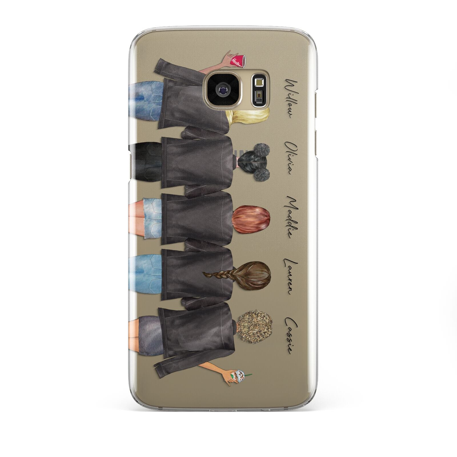 5 Best Friends with Names Samsung Galaxy Case Dyefor