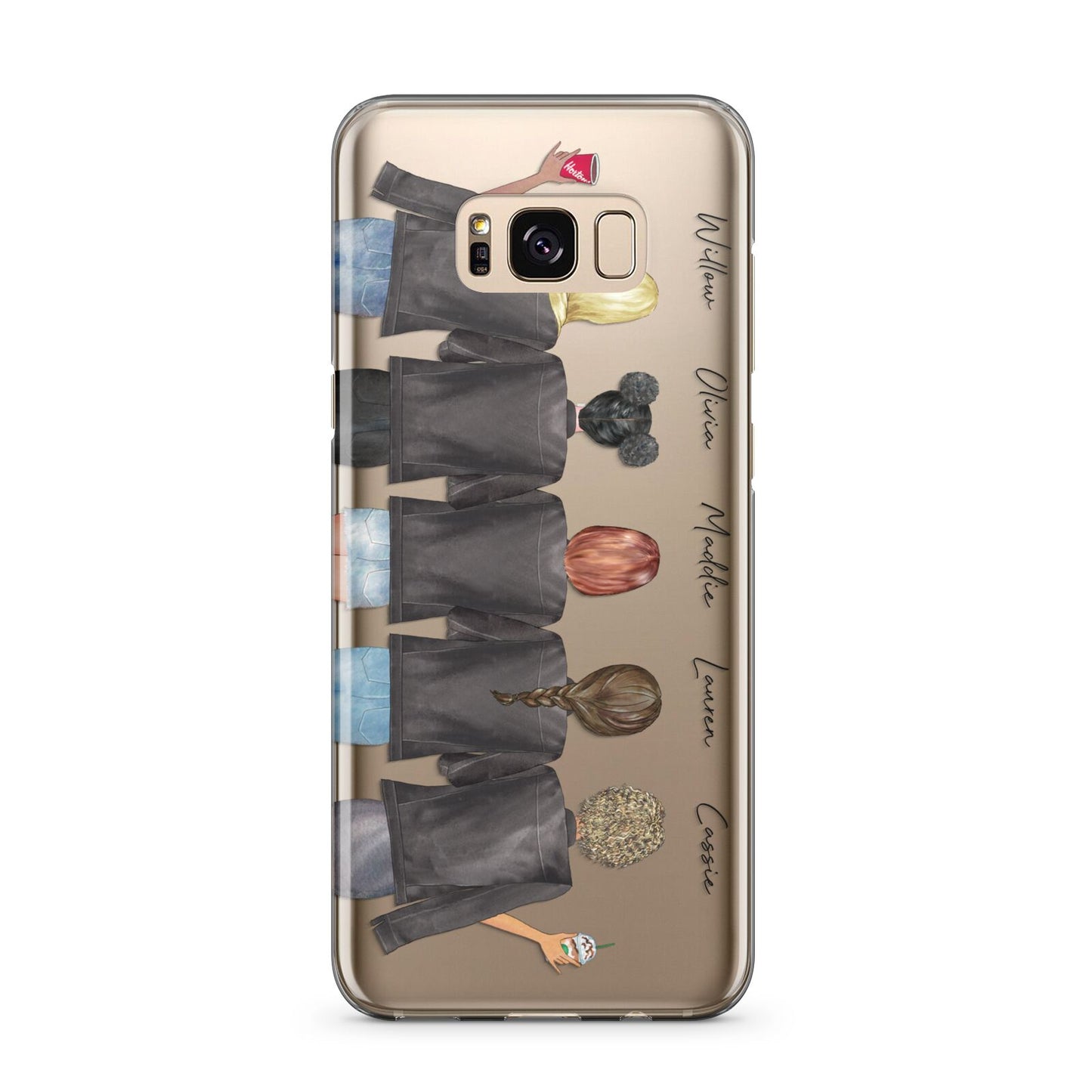 5 Best Friends with Names Samsung Galaxy S8 Plus Case