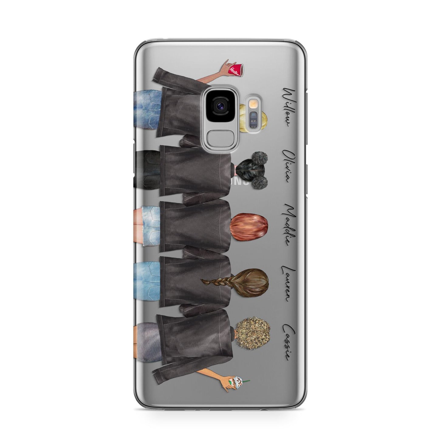 5 Best Friends with Names Samsung Galaxy S9 Case