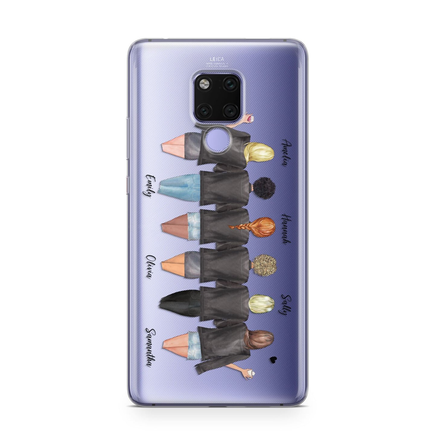 6 Best Friends with Names Huawei Mate 20X Phone Case