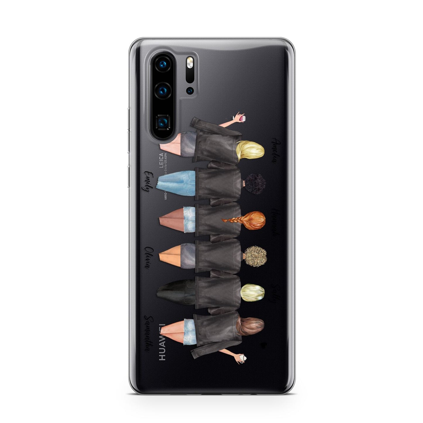 6 Best Friends with Names Huawei P30 Pro Phone Case