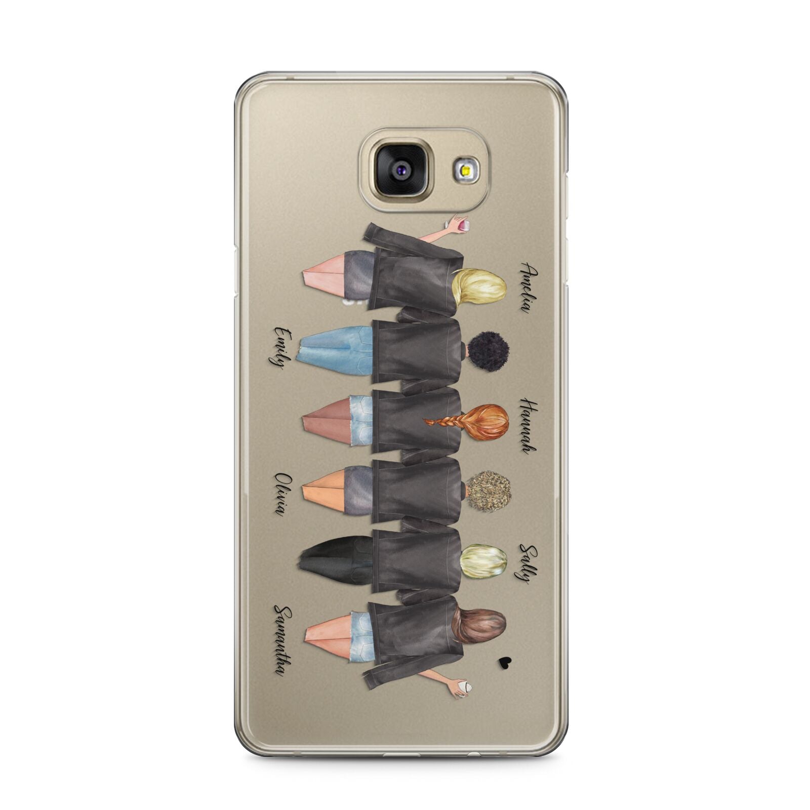 6 Best Friends with Names Samsung Galaxy A5 2016 Case on gold phone
