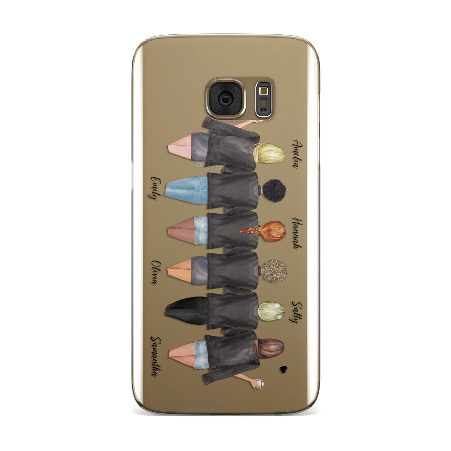 6 Best Friends with Names Samsung Galaxy Case