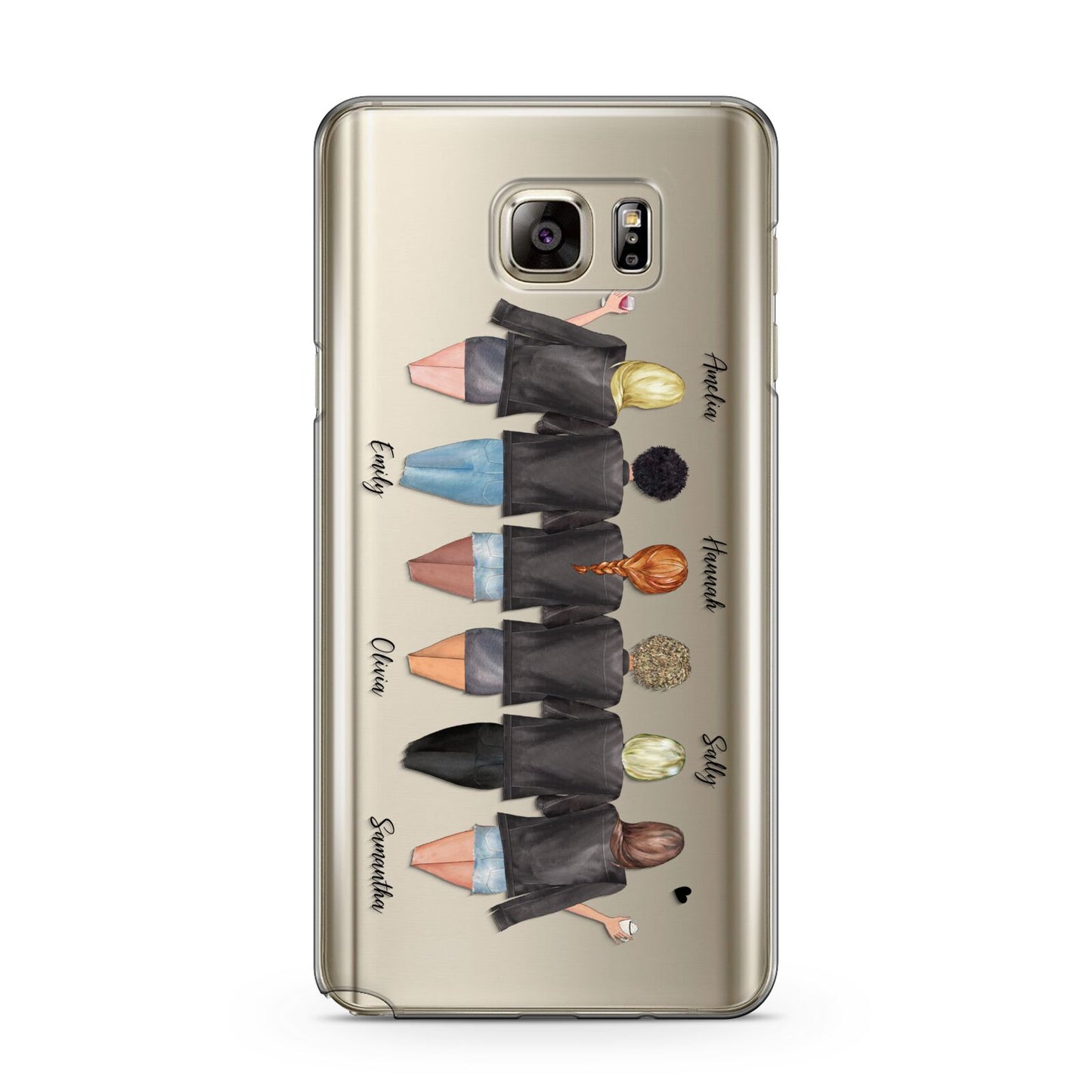 6 Best Friends with Names Samsung Galaxy Note 5 Case