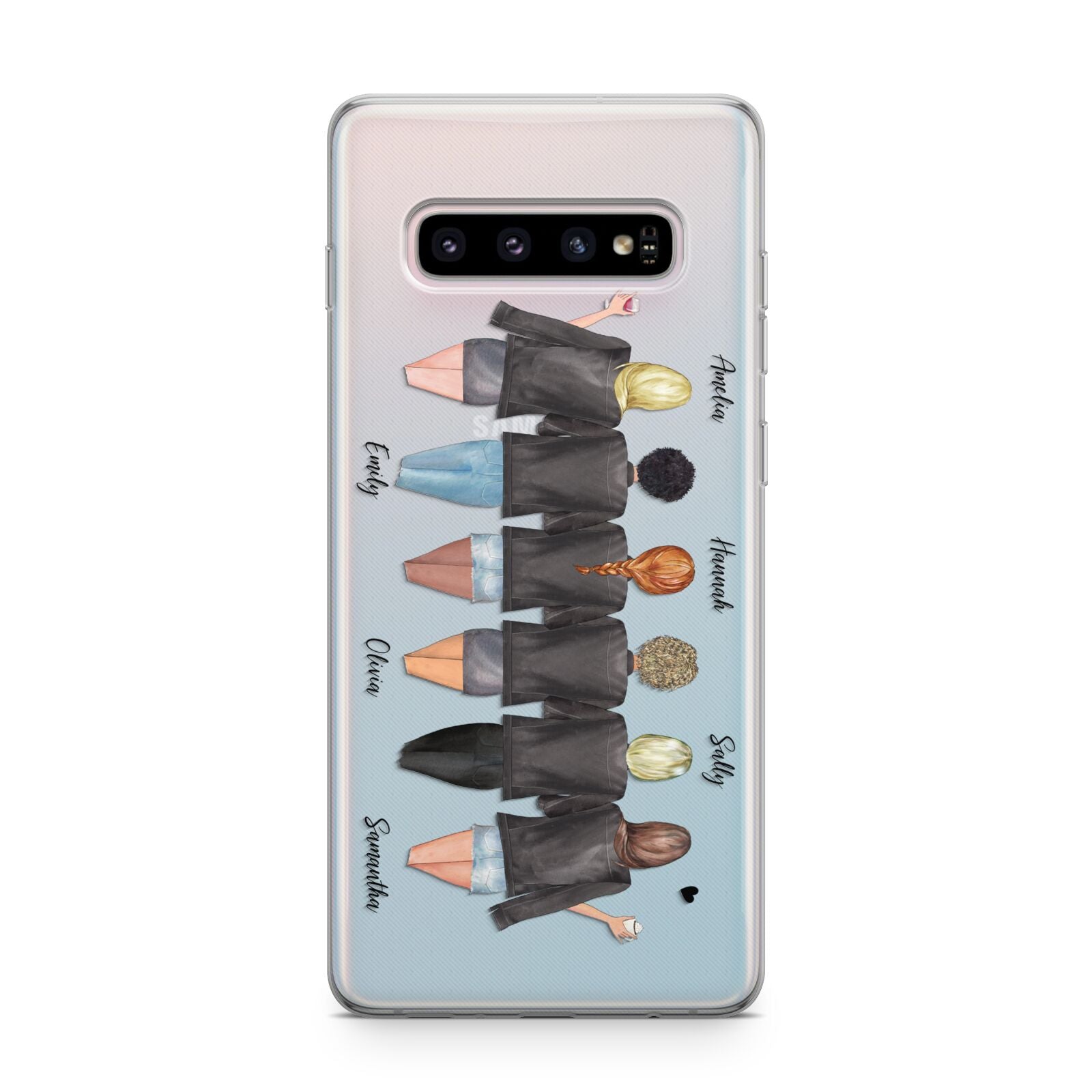 6 Best Friends with Names Samsung Galaxy S10 Plus Case