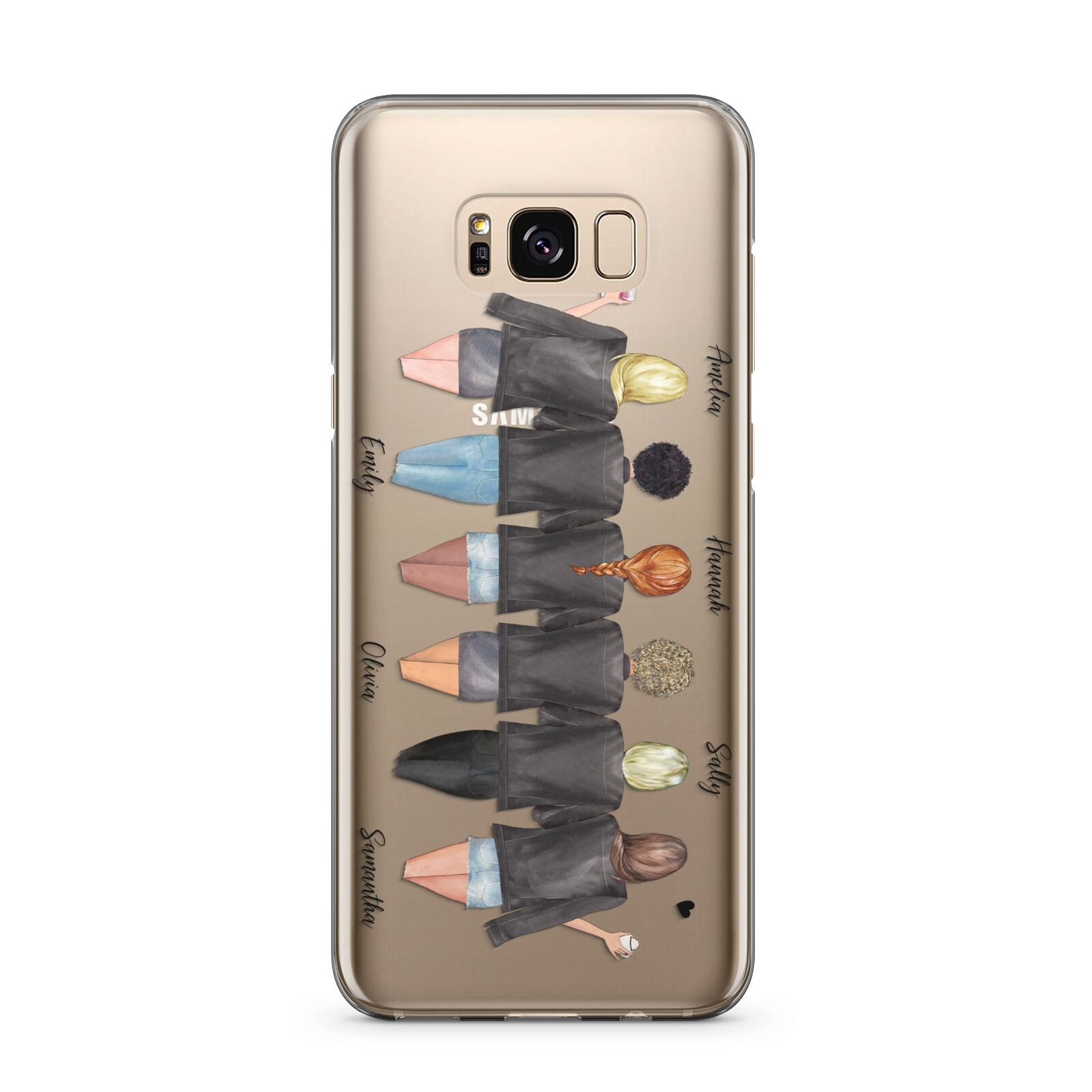 6 Best Friends with Names Samsung Galaxy S8 Plus Case