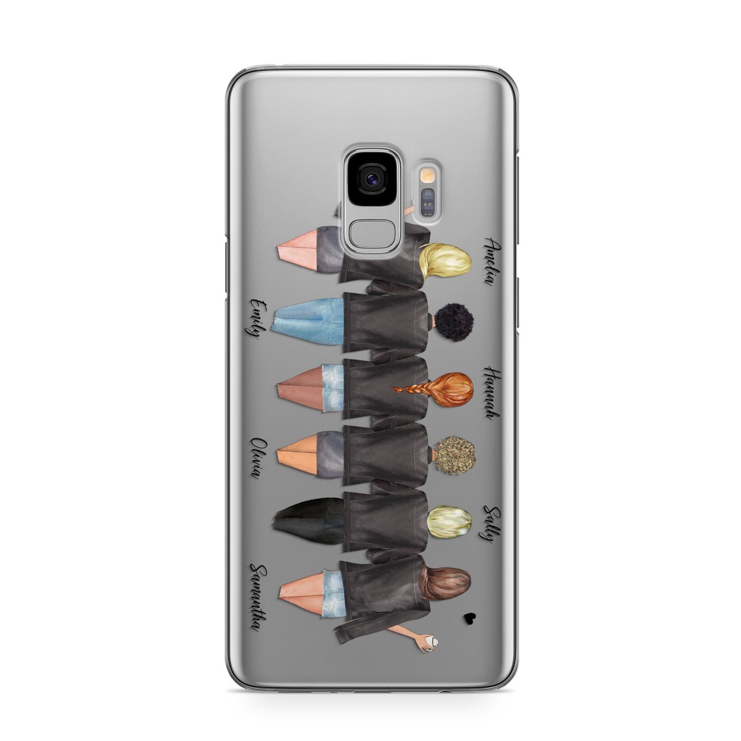 6 Best Friends with Names Samsung Galaxy S9 Case