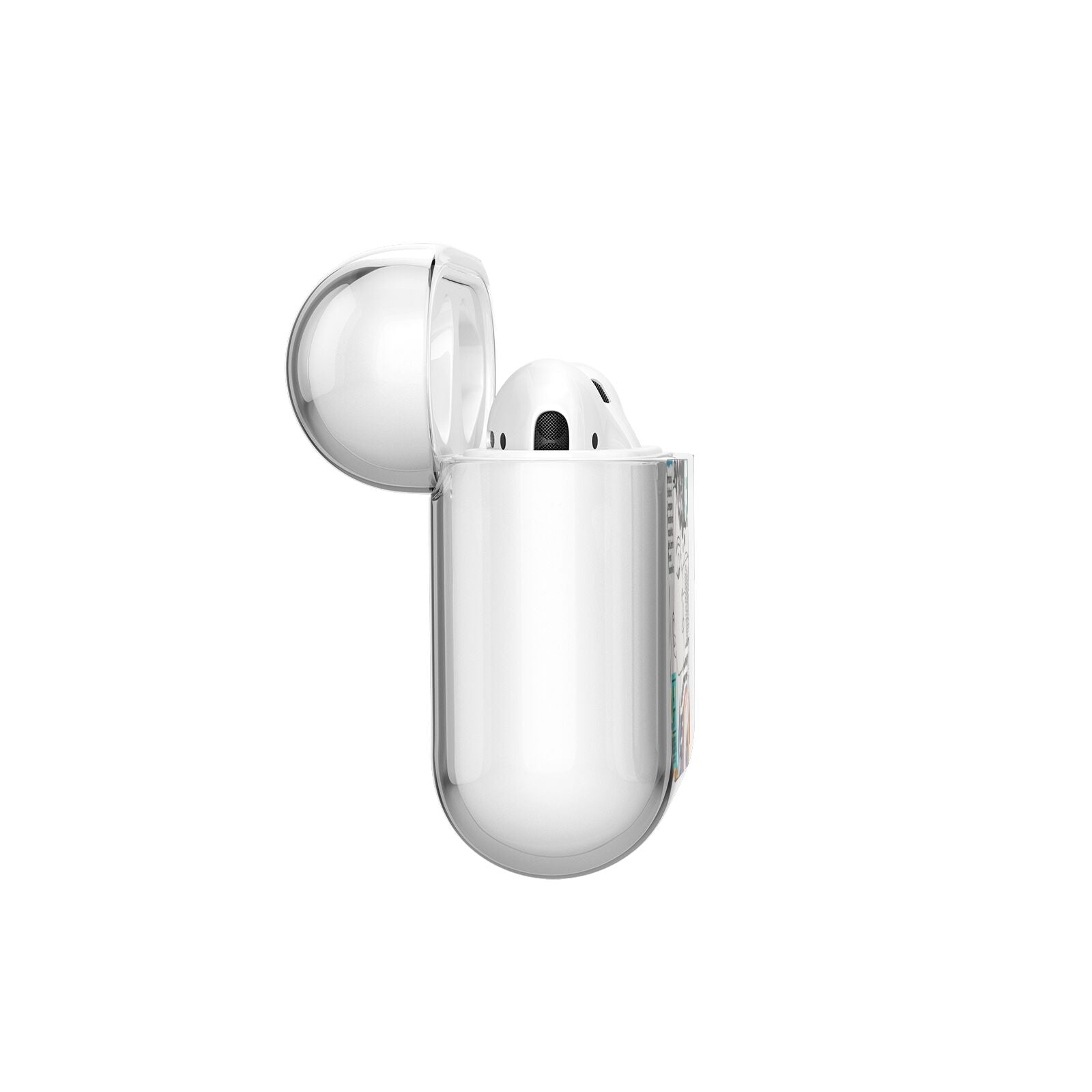 Abstract Art Poster AirPods Case Side Angle
