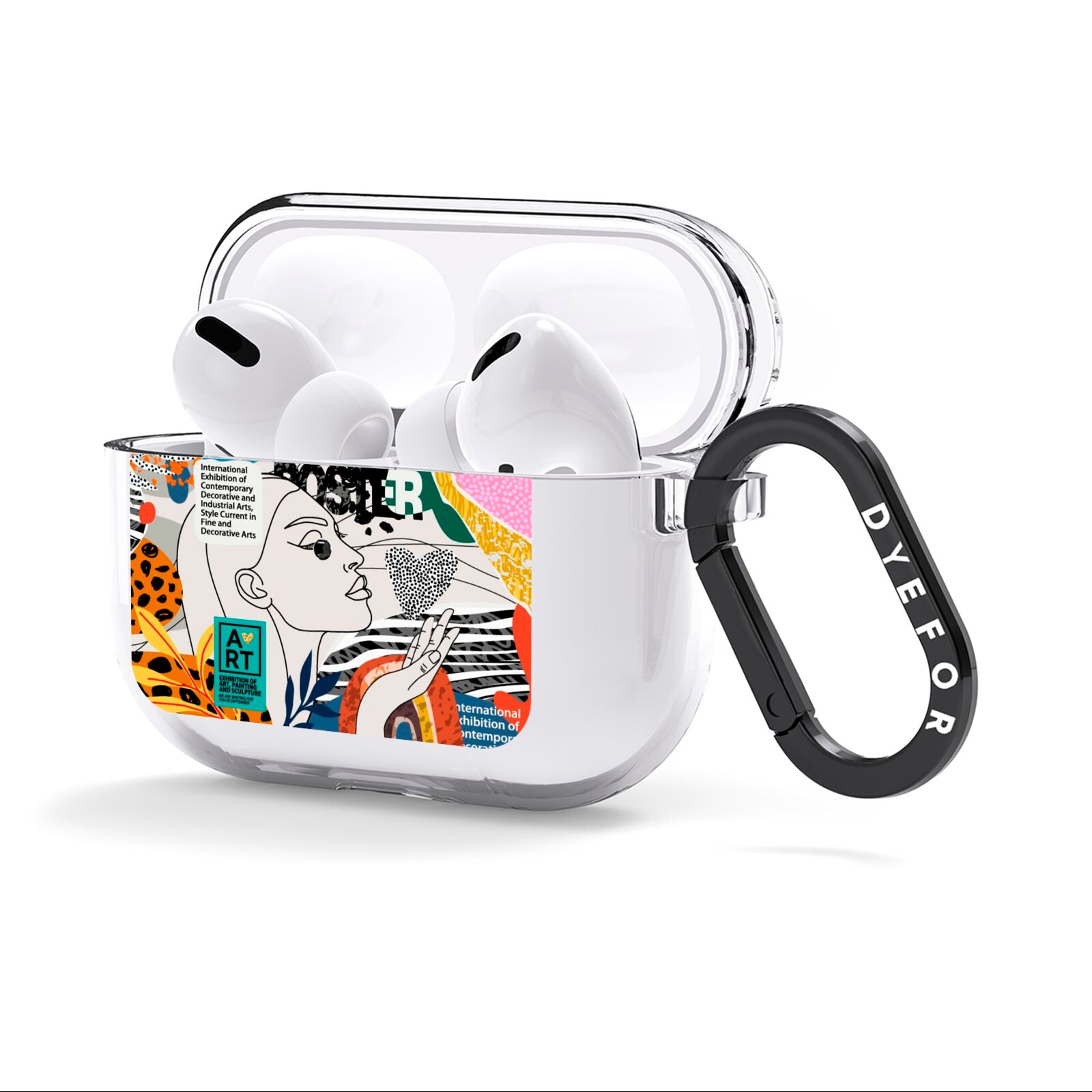 Abstract Art Poster AirPods Clear Case 3rd Gen Side Image