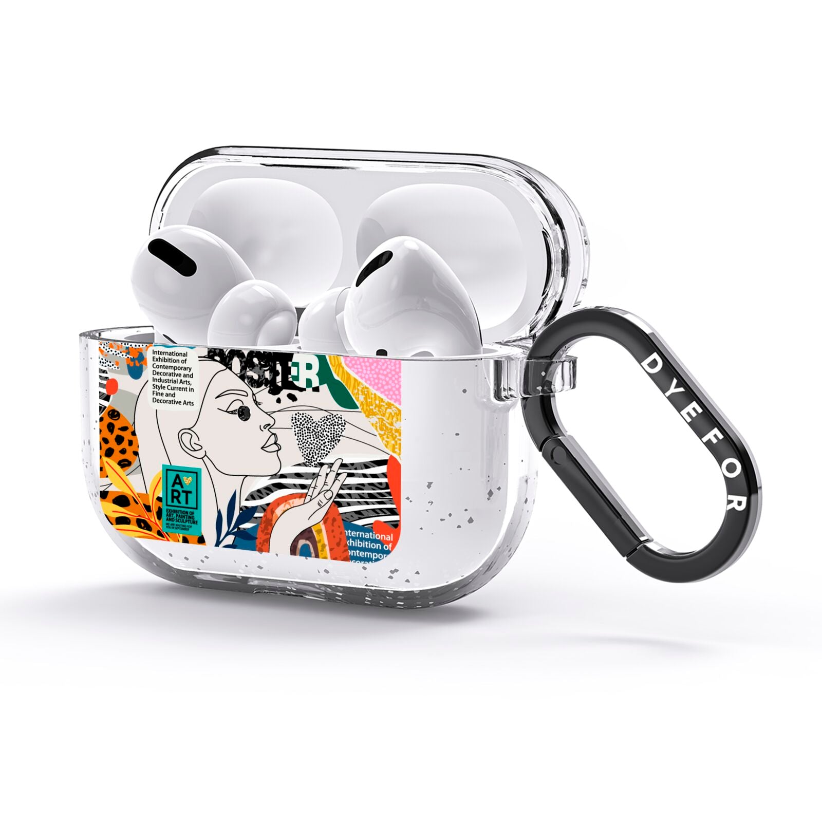 Abstract Art Poster AirPods Glitter Case 3rd Gen Side Image