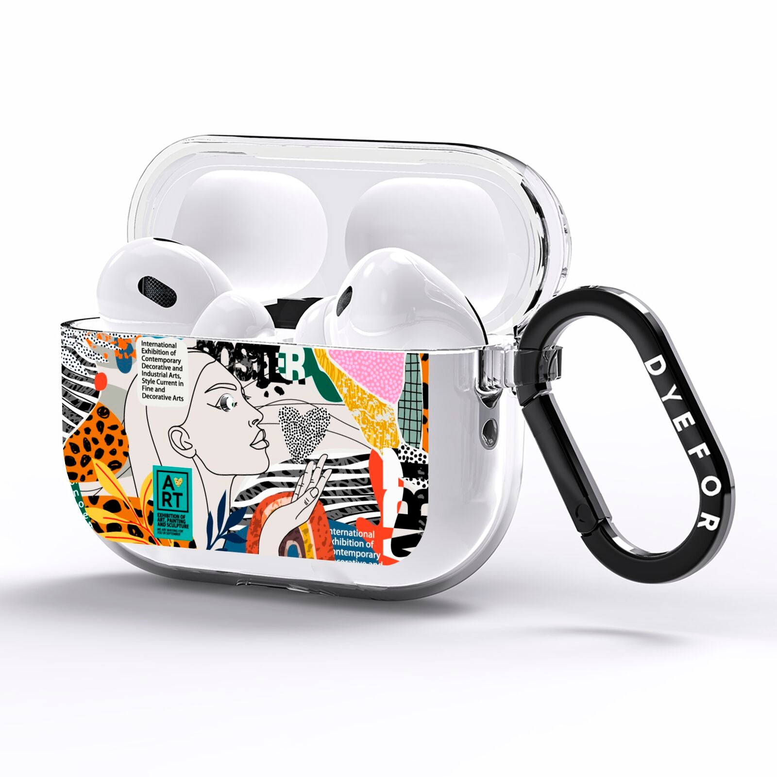 Abstract Art Poster AirPods Pro Clear Case Side Image