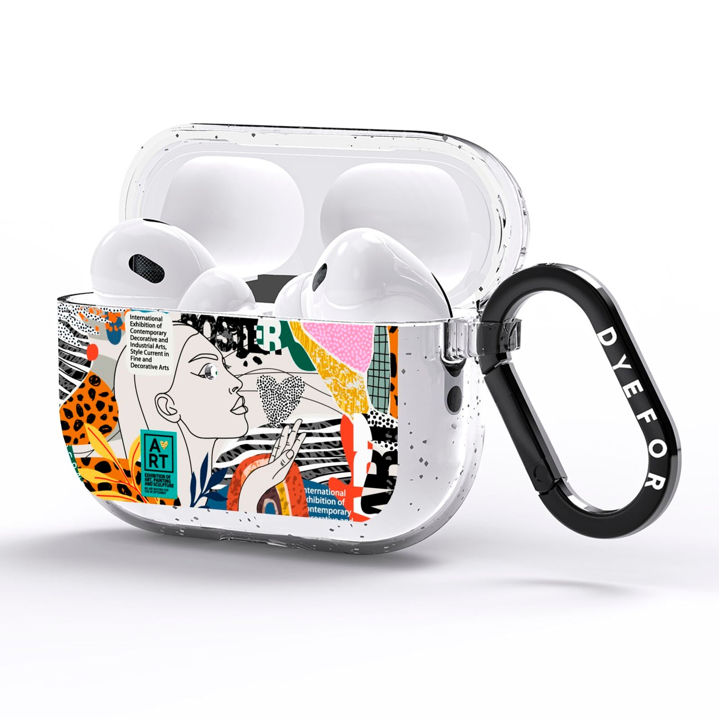 Abstract Art Poster AirPods Pro Glitter Case Side Image