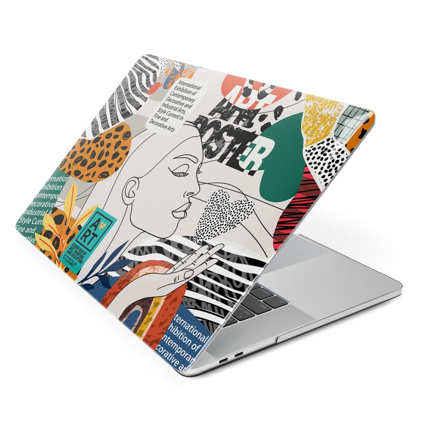 Abstract Art Poster Apple MacBook Case Side View