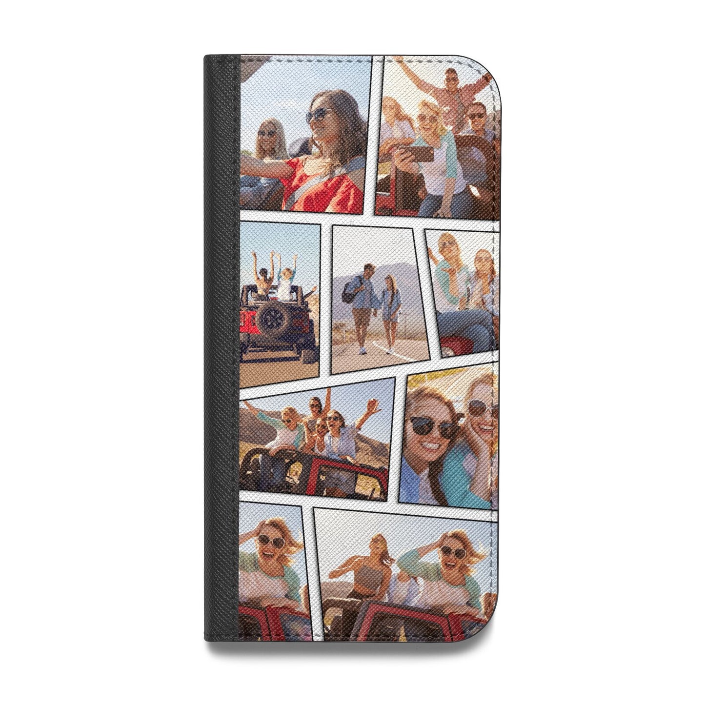 Abstract Comic Strip Photo Vegan Leather Flip iPhone Case