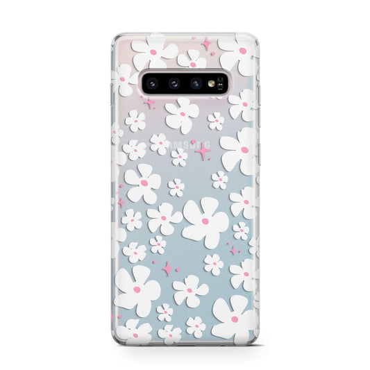 Abstract Daisy Protective Samsung Galaxy Case