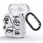 Abstract Face AirPods Clear Case Side Image