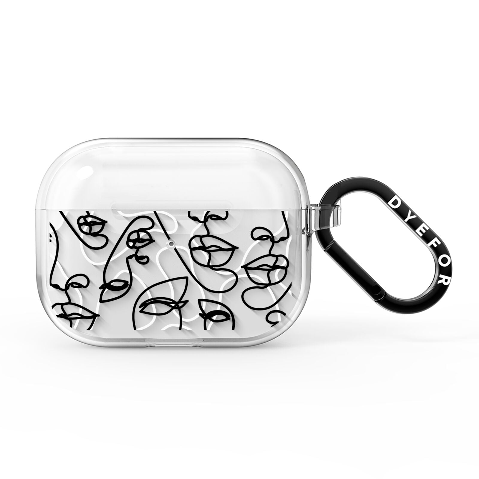 Abstract Face AirPods Pro Clear Case