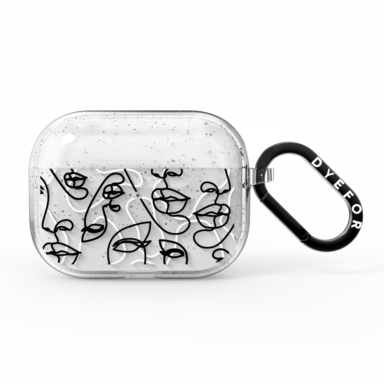 Abstract Face AirPods Pro Glitter Case