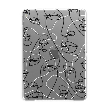 Abstract Face Apple iPad Silver Case