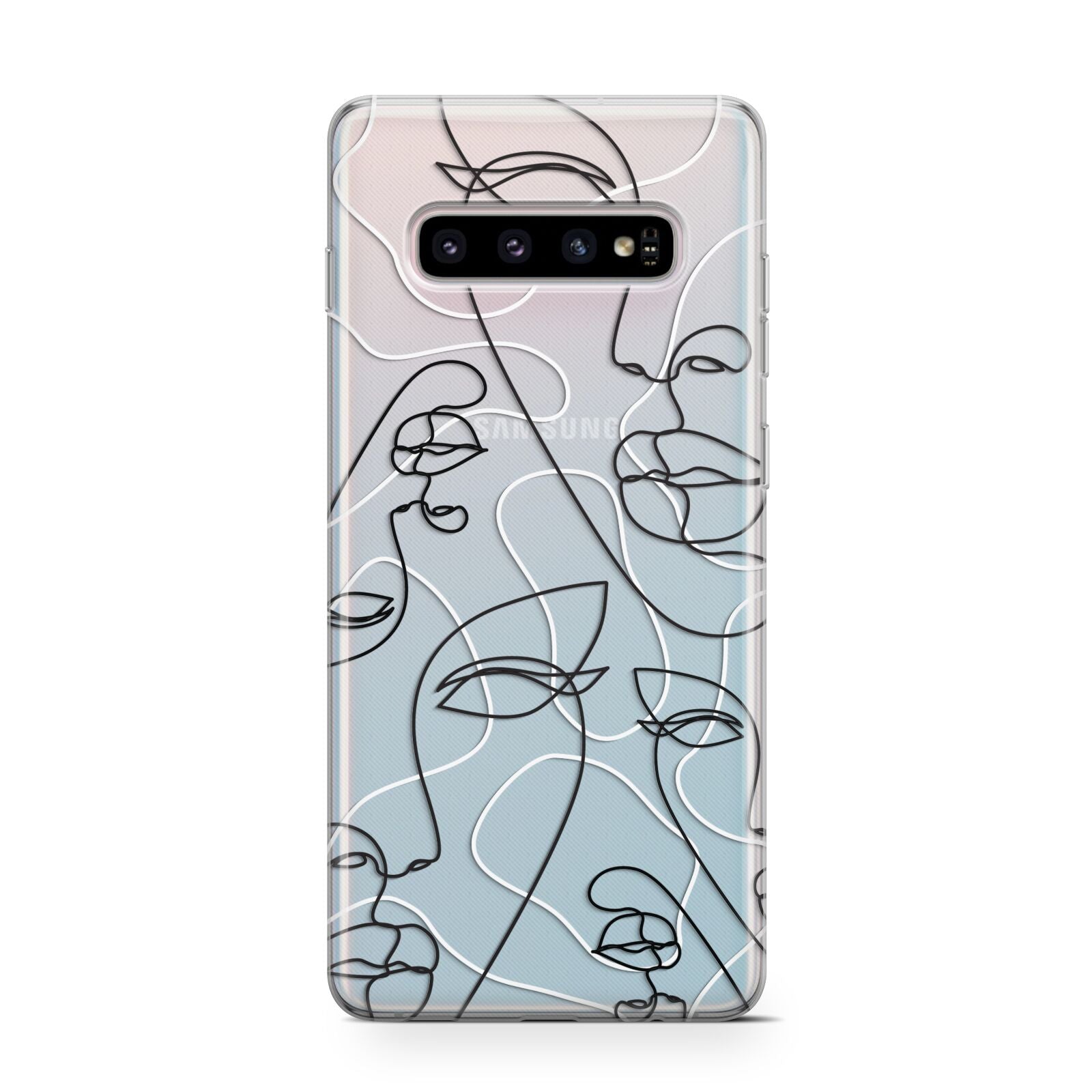 Abstract Face Protective Samsung Galaxy Case