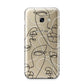 Abstract Face Samsung Galaxy A3 2017 Case on gold phone