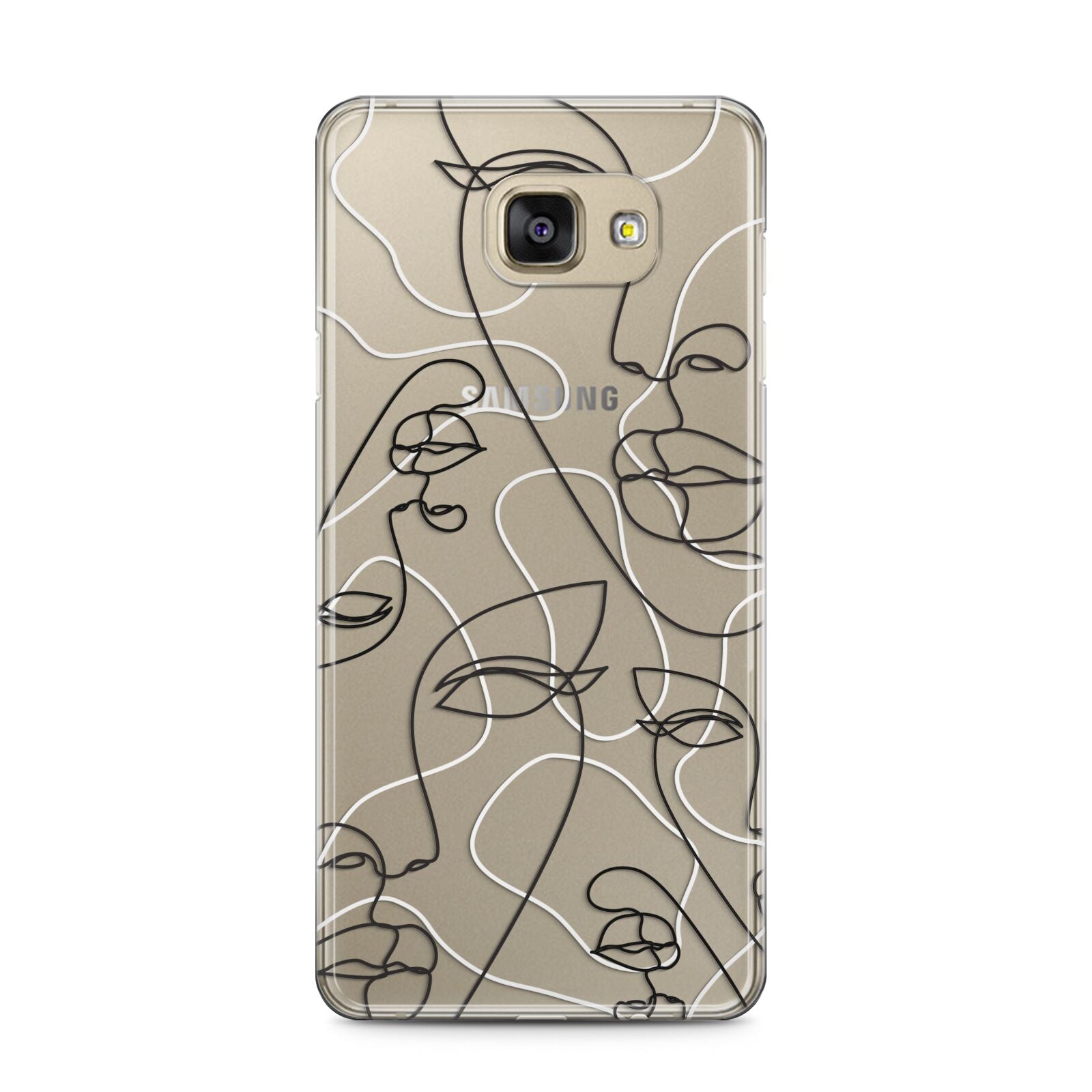 Abstract Face Samsung Galaxy A5 2016 Case on gold phone
