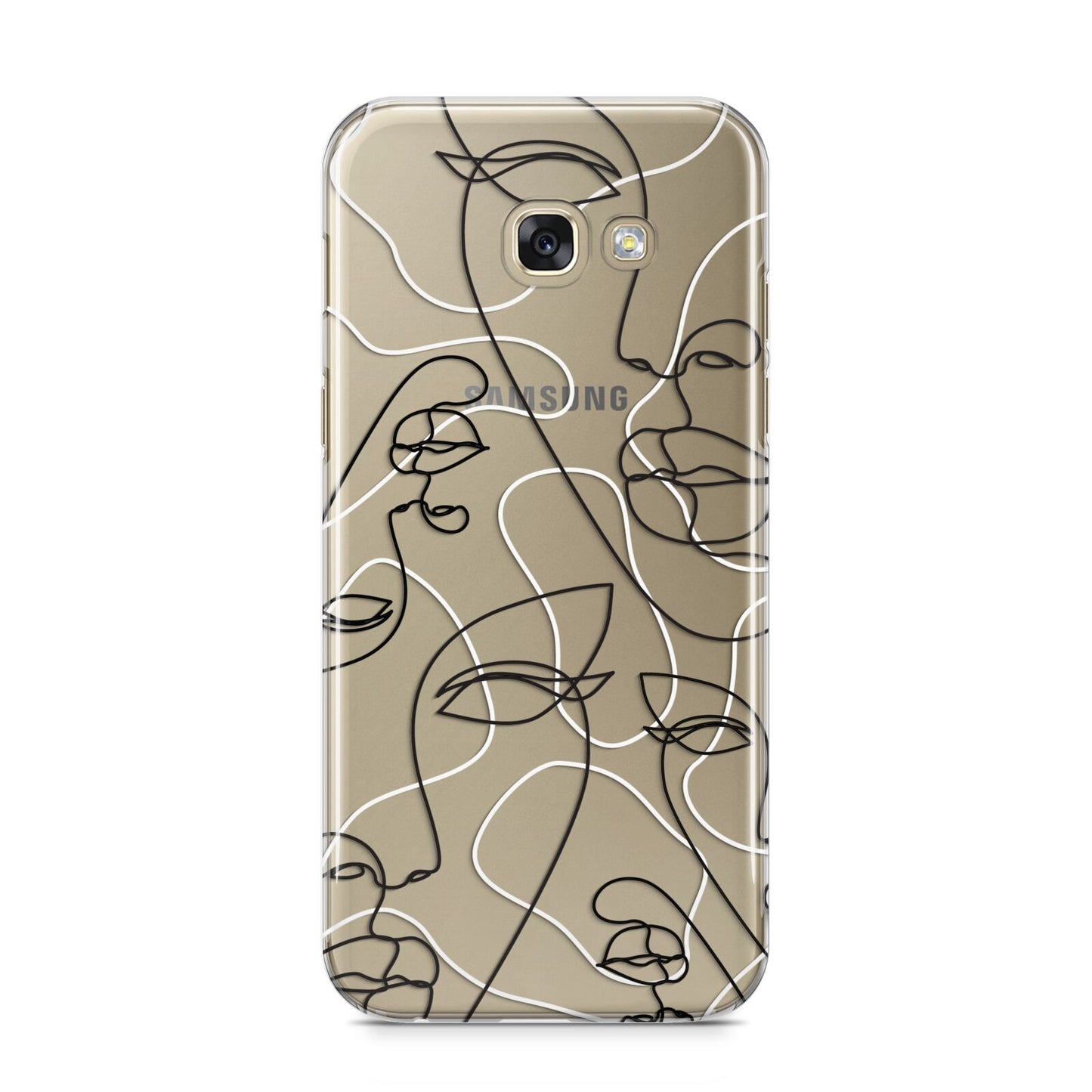 Abstract Face Samsung Galaxy A5 2017 Case on gold phone