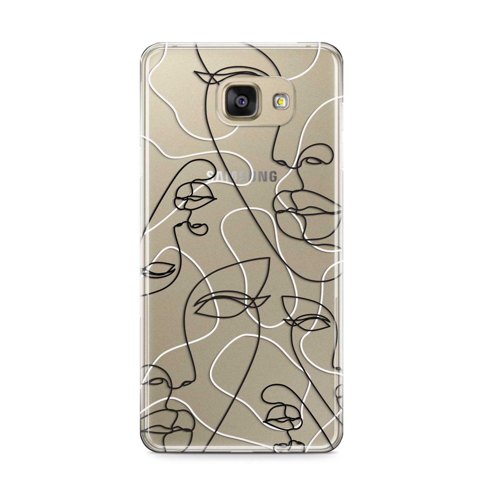 Abstract Face Samsung Galaxy A9 2016 Case on gold phone
