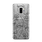 Abstract Face Samsung Galaxy S9 Plus Case on Silver phone