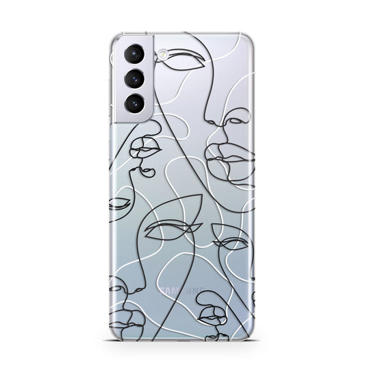 Abstract Face Samsung S21 Plus Phone Case