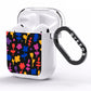 Abstract Floral AirPods Clear Case Side Image
