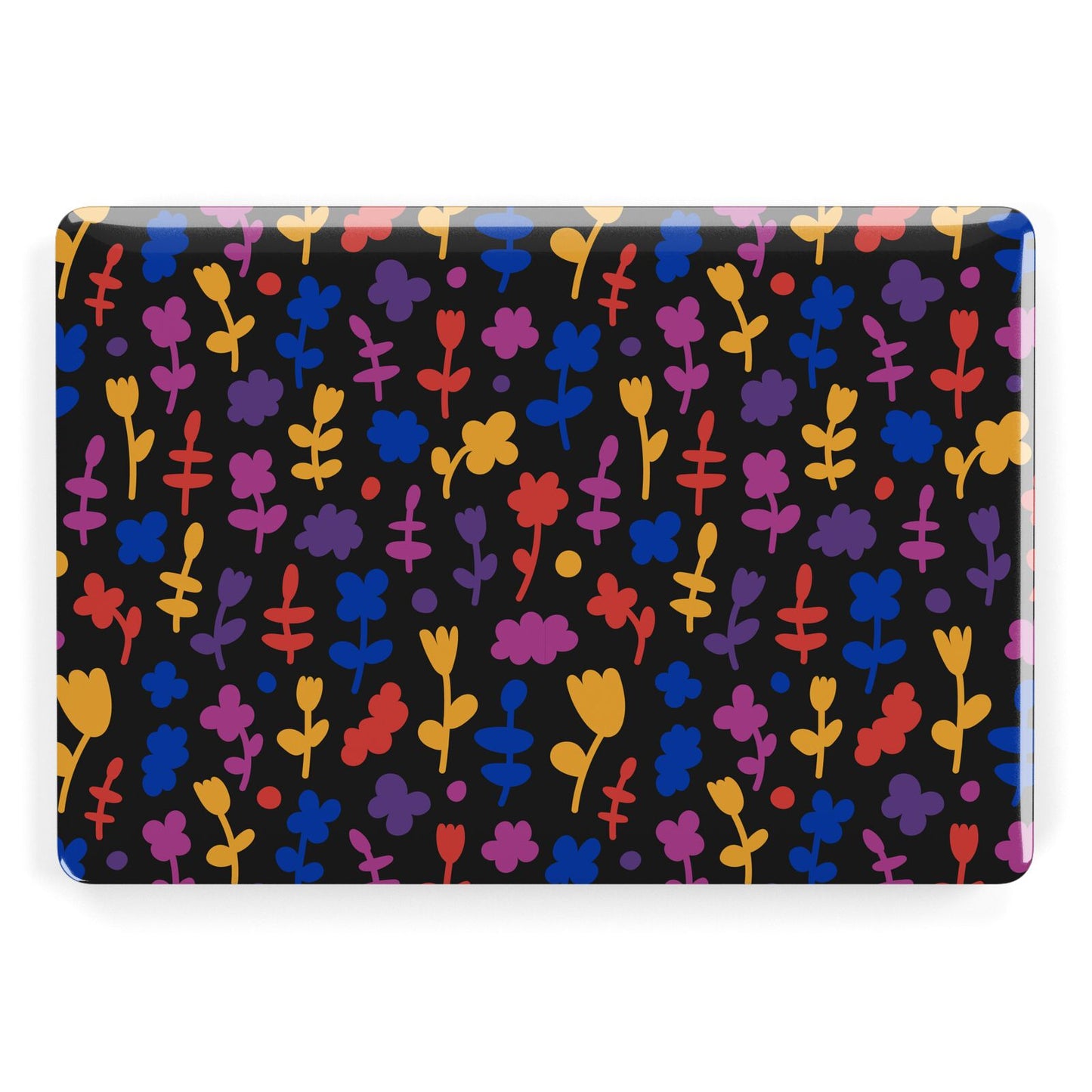 Abstract Floral Apple MacBook Case