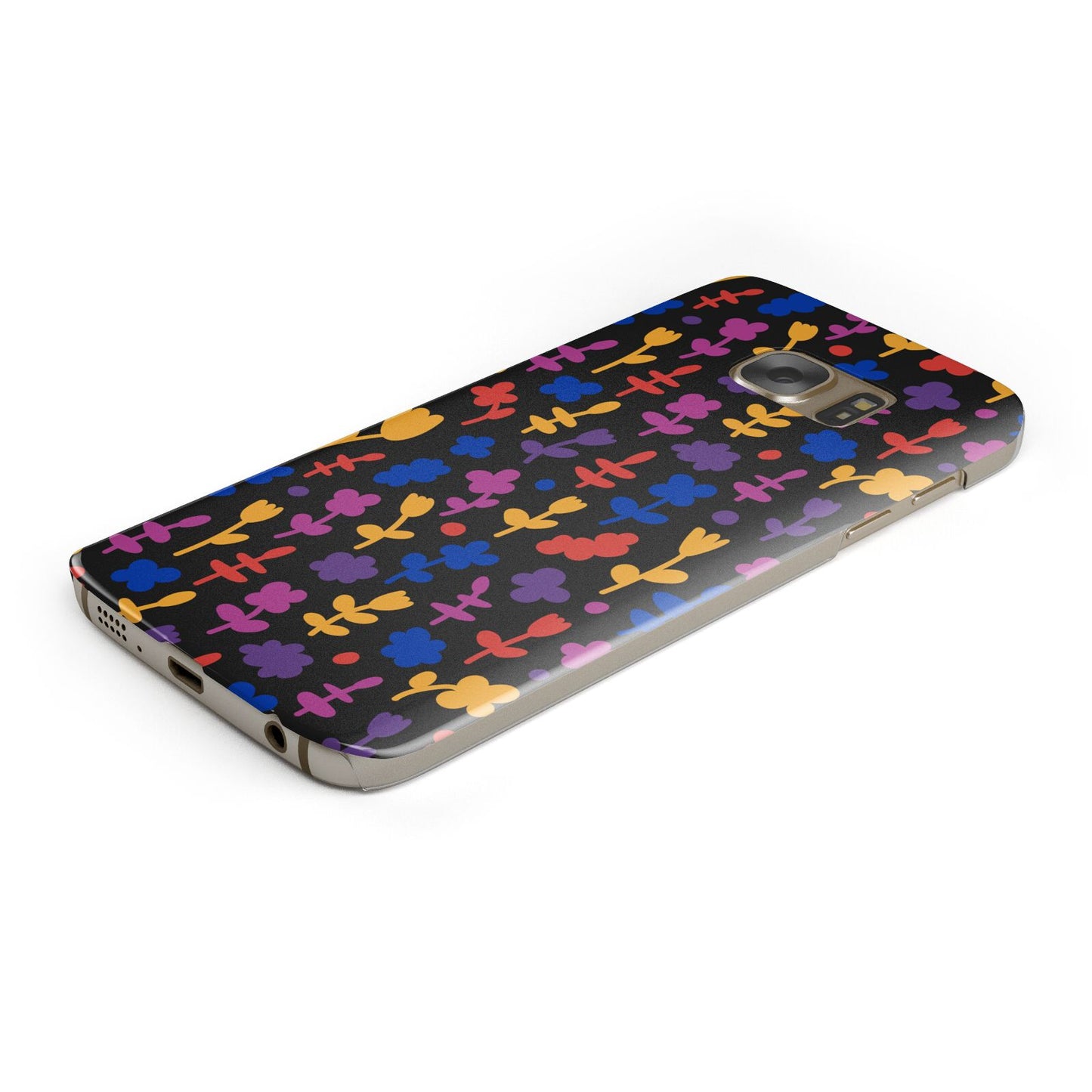 Abstract Floral Samsung Galaxy Case Bottom Cutout