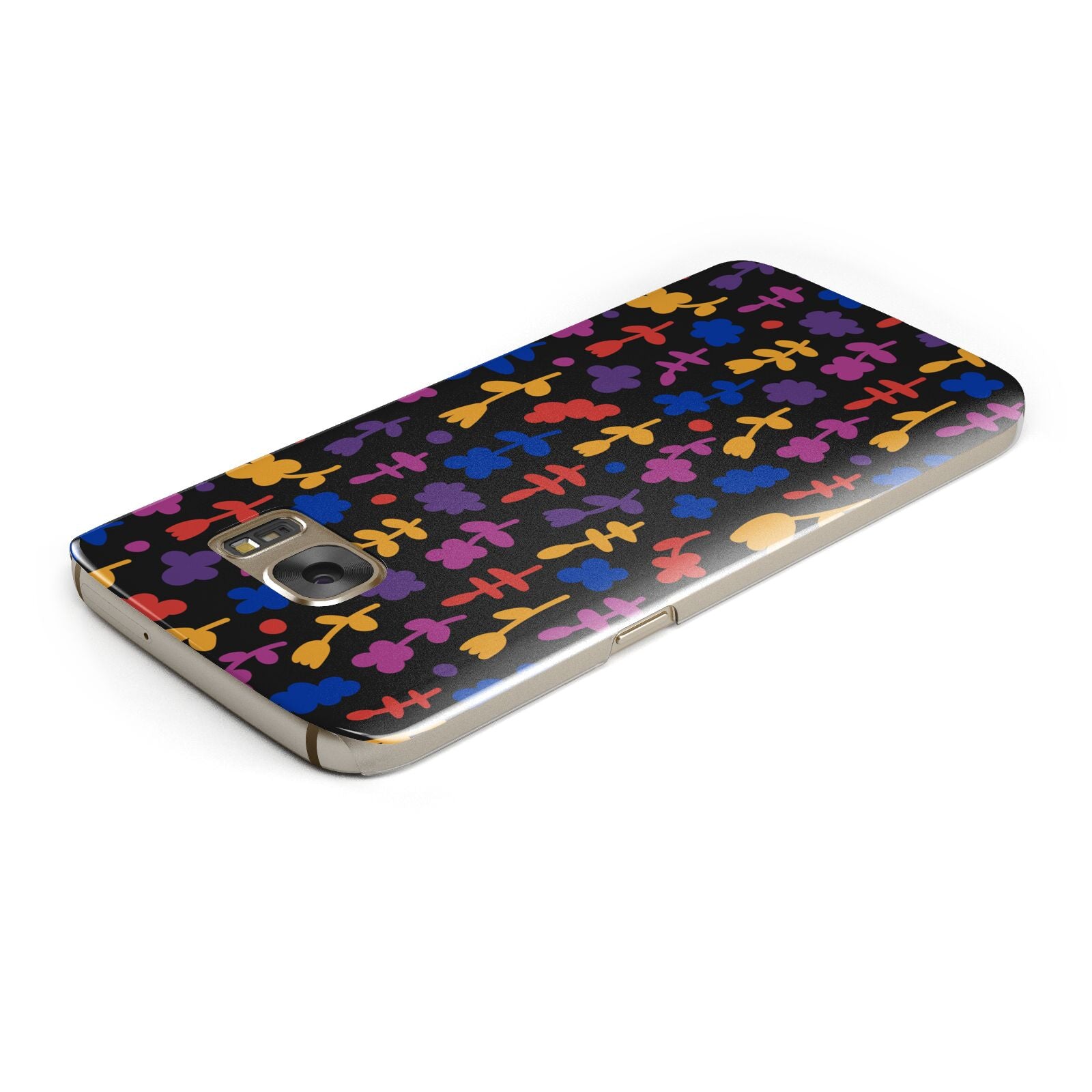 Abstract Floral Samsung Galaxy Case Top Cutout