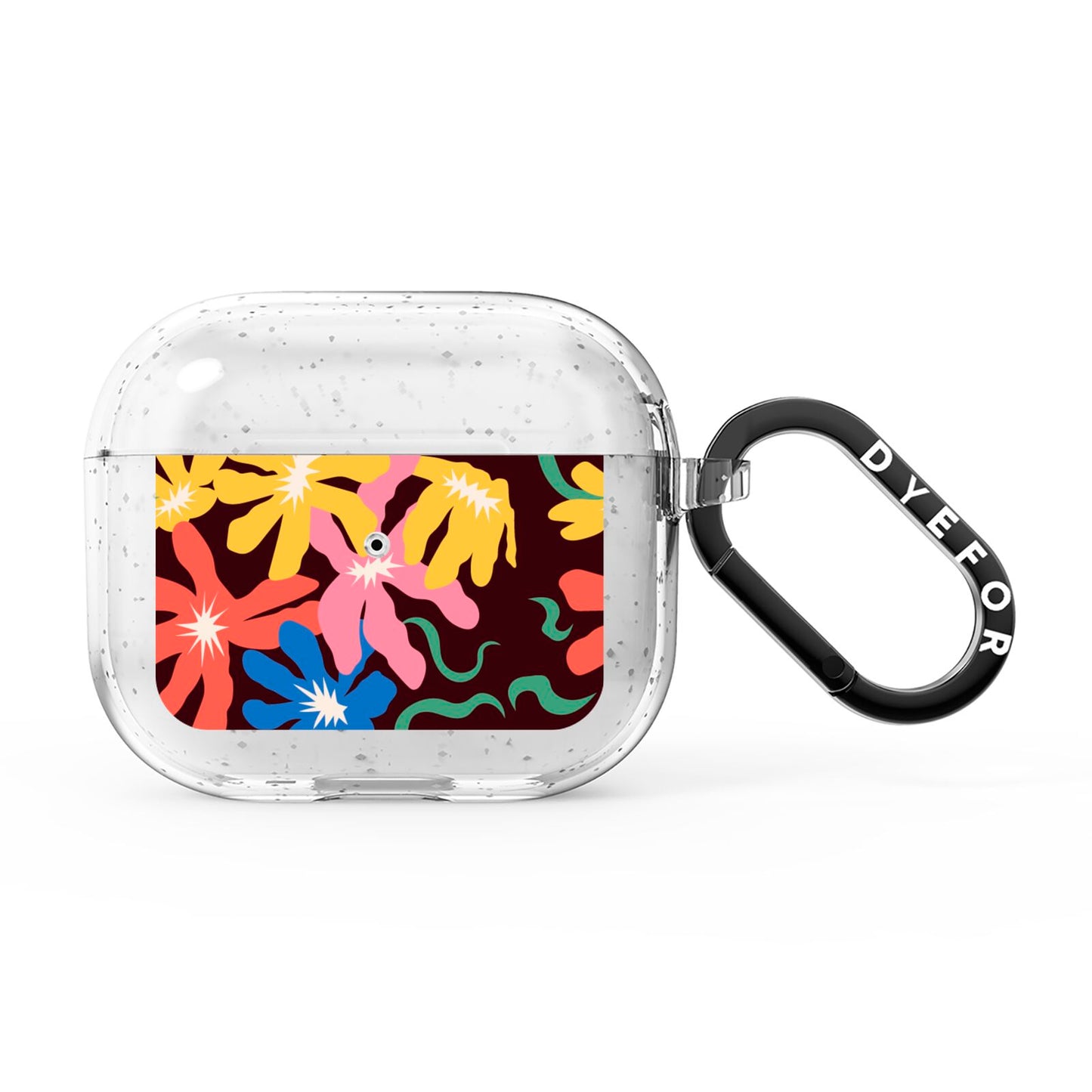 Abstract Flowers AirPods Glitter Case 3rd Gen