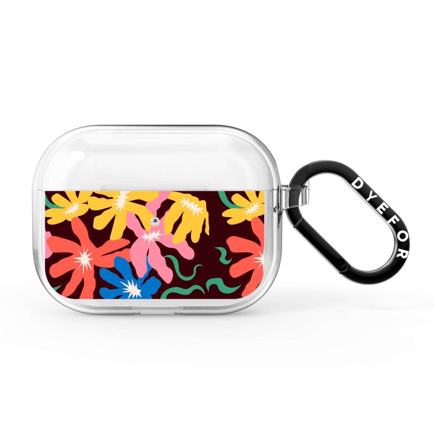 Abstract Flowers AirPods Pro Clear Case