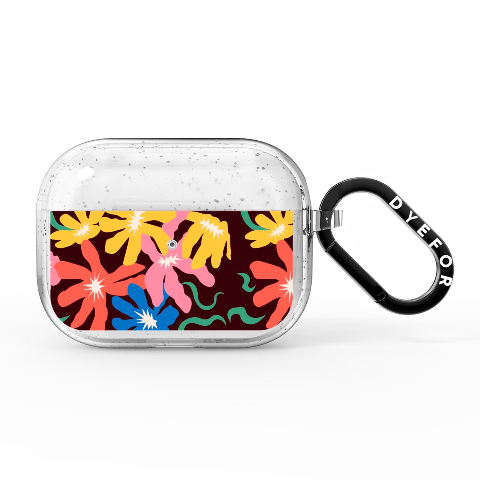 Abstract Flowers AirPods Pro Glitter Case